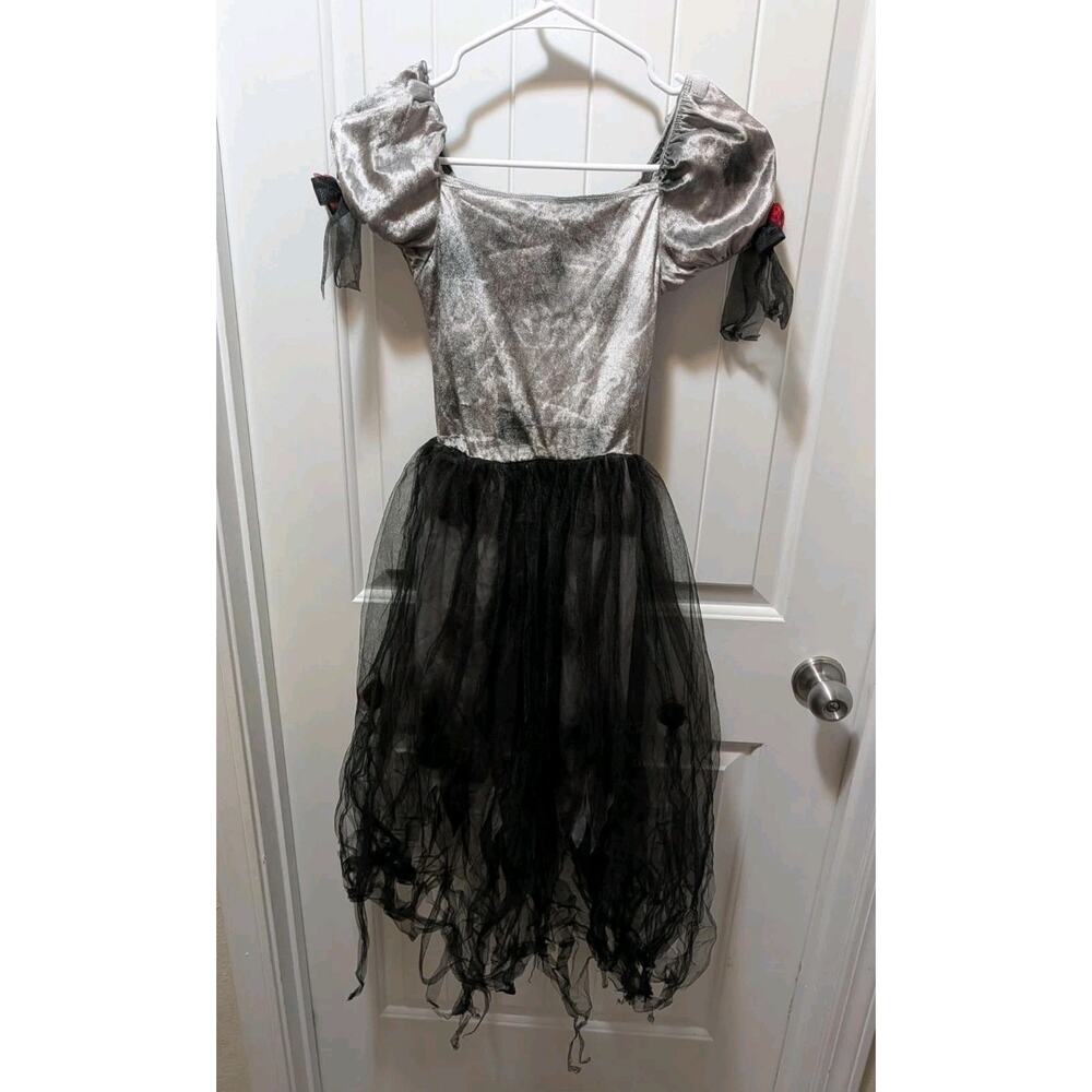 Amscan Prom Corpse Zombie Queen Dress Girls M 8-10 Halloween Costume - Picture 5 of 10